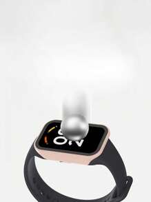 Pacote com 2 capas rígidas de PC para smartwatch Xiao Mi Smart Band 8 Active, protetor de tela de vidro temperado completo, capa protetora anti-goma para Mi Band 8 Active e Xiao Mi Redmi Band 2. A capa rígida de PC protege o relógio contra danos em esportes ao ar livre, uso diário e outros acessórios para cenas, homens e mulheres.