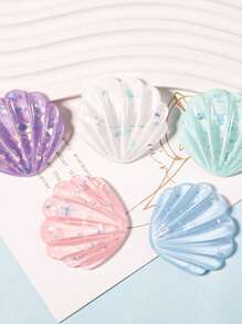 5pcs Fashionable New Resin Accessories, Semi-Transparent Sequins Shell, DIY Cream Gel Hair Clips, Phone Case Stickers, Storage Box Decorations (Slight Blemish On The Back Is Normal)