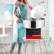 Electric Cotton Candy Machine, 1000W Candy Floss Maker, Commercial Cotton Candy Machine With Stainless Steel Bowl, And Sugar Scoop, Perfect For Home Kids Birthday, Family Party (Red) - US A Type Plug(110-127V) - View 7