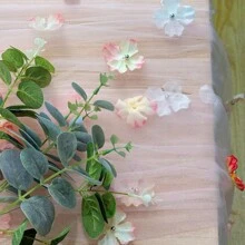 1pc Pleated Table Runner, Semi-Transparent Balinese Crepe Cloth Table Runner, Boho Chic Polyester Table Runner, Suitable For Wedding Table Decor, Bohemian Country Party, Bridal Shower Decoration