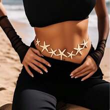 1pc Starfish Waist Chain, Simple, Practical & Fashionable Beach Vacation Style - Waist Chain - View 5