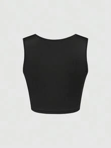 Personaliza tus propias sudaderas personalizadas. Camisetas de tirantes de mujer de manga corta personalizables, agrega tu propio texto, elige tu color y fuente favoritos, diseña tu propia camiseta de tirantes impresa personalizada. Regalo de aniversario, Día de San Valentín - Negro - Ver 5