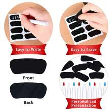 Paquete de 200/100/50 piezas Pegatinas negras para los ojos tipo parche para béisbol, cinta negra transpirable para los ojos para deportes, pegatinas negras para los ojos de fútbol