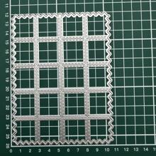 Stamp Puzzle Background Frame Metal Cutting Dies For DIY Scrapbooking Card Making Stencils Photo Albums 1PC