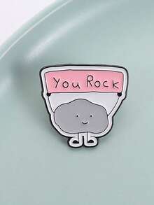 1PC Funny Stone Enamel Pin Cartoon Brooch Pines Lapel Pins Badge On Backpack Clothing Accessories Cute Jewelry Friends Gifts - Multicolor - View 5