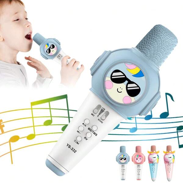 Wireless Microphone, Kids Karaoke Microphone Machine Toys For Girls BT Microphone, Birthday Gift For Girls Boys 3 4 5 6 7 8 9 10 11 12 Year Old Kids Toys