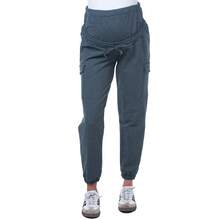 Jogger maternidad premamá embarazo embarazada mujer dama pantalón tipo jogger casual pretina ajustable cordón elástico bolsillos laterales tipo cargo pierna larga con resorte cómodo suave ligero cálido outfit deportivo casual diario hogar descanso ejercicio caminata uso diario moderno versátil holgado crecimiento pancita prenatal posparto primavera verano otoño invierno - Gris Oscuro - Ver 2