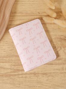 Portefeuille mini de poche de sac à main avec motif nœud rose et amour. Porte-cartes mode minimaliste, léger et portable. Poche pour argent liquide, carte d'identité, carte de crédit et pièces de monnaie. Cadeau d'anniversaire idéal pour amant, femme, fille, étudiante universitaire, écolier, homme