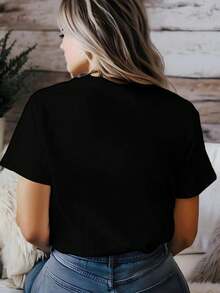 Fun Printed Women's T-Shirt, Crocodile, Comfortable And Casual Versatile, Women's Gift, Four Seasons Short-Sleeved Round Neck Top, Pure Cotton 180g