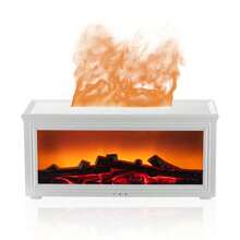 1pc New Design Simulation Fireplace Flame Portable Home Diffuser Humidifier 280ml 7 Color LED Light Home Essential Oil Aroma Diffuser