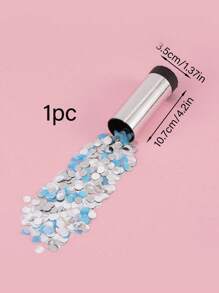 1pc Spring-Loaded Mini Multicolored Paper Confetti Popper, Suitable For Birthday Party, Holiday Celebration, Christmas Party, Housewarming, Wedding, Color Paper Handheld Center Exploder Decoration, Mother's Day, Graduation Ceremony