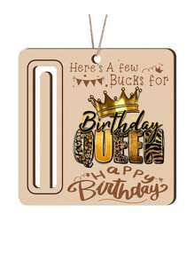 Porta-dinheiros de aniversário com charme para dinheiro, enfeite de pendurar cartão de dinheiro de feliz aniversário colorido para carro e casa, presentes de dinheiro surpresa para festa de aniversário para amigos da família, citações de aniversário, presente de madeira de dinheiro de aniversário