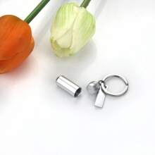 Cylinder Cremation Key Chain Pendant For Human/Pet Ashes Urn Key Chain Memorial Ashes Jewelry Gift- Forever In My Heart