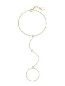 BALMORA 1 Piece Of Elegant And Fashionable S925 Sterling Silver Inlaid With Cubic Zirconia Flower Ankle Chain, Multi-Layer Stacked Toe Chain, Foot Accessory, Summer Daily Beach Vacation Outfit - Gold - View 5