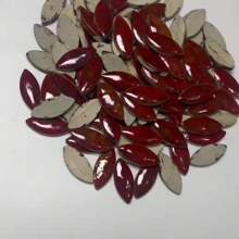 100g/200g Per Pack, Red Carved Willow Leaves, DIY Ceramic Mosaic Tiles, Indoor Wall Decor And Craft Making Materials For Walls, Frames, Coasters, Door Frames, Furniture, DIY Handicrafts, Graduation Project Designs