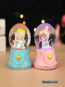 1pc ABS Mini Crystal Ball Lamp, Resin Tabletop Decor, Creative Gift, Room Decoration, No Battery Included