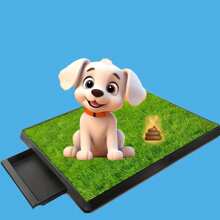 Estera de césped para entrenamiento de mascotas, estera de césped artificial para perros, almohadilla de entrenamiento de perros lavable y reutilizable, almohadilla de orina para perros (con borde/sin desprendimiento/sin pérdida de césped)