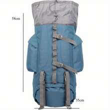 Tor 65L Spacious Rucksack - Ladderlock Back Travel Backpack - Dark Blue - View 5