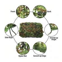 13x20 Ft Camping Camouflage Netting Military Camo Sunshade Mesh Hunting Car Cover, CS Camping Military Hunting Sport Shooting Blind, Bedroom Ceiling Birthday Party Home Decoration Net