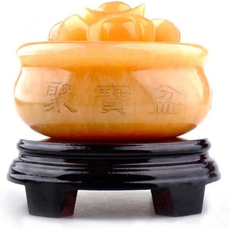 Cornucopia Ornament Lucky Topaz Ingot Home Decoration Home Office Gathering Wealth Living Room Entrance Opening Gif - 1 - View 1