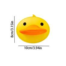 1 Par de Luvas Antiescaldantes de Silicone, Luvas Isolantes para Cozinha Doméstica, Almofada Isolante Pequena em Formato de Pato Amarelo Antiescaldante, Cozinha Amarela Antiescaldante Criativa
