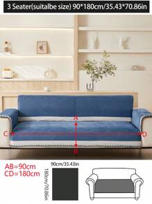 1 pièce Housse de coussin de canapé universelle toutes saisons, moderne et simple, anti-poussière, anti-dérapante et résistante aux taches en chenille. Protecteur de siège de canapé lavable, chaud, non-décolorant, et adapté aux animaux de compagnie. S'adapte aux canapés sectionnels, en L, et aux canapés 1/2/3/4 places de la chambre, du bureau et du salon