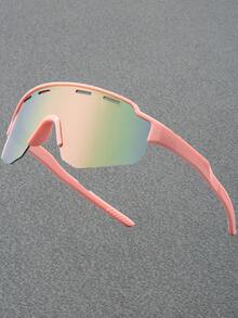 1pc Unisex Children/Teenagers Large Frame Half Rim Integrated Glasses -Stylish Versatile Glasses With Anti-Slip Temples - A - View 6