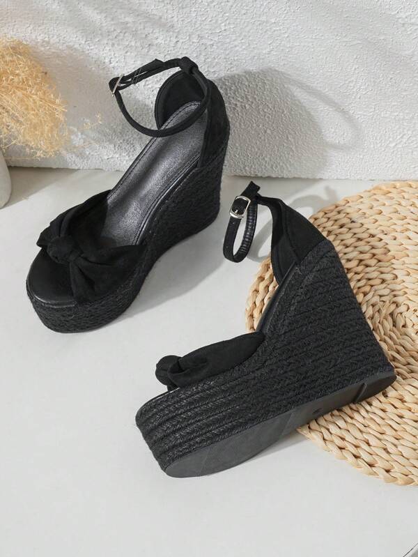 Nouveaux sandales compensées en corde élégantes pour femmes, confortables, polyvalentes, , convenant pour les vacances