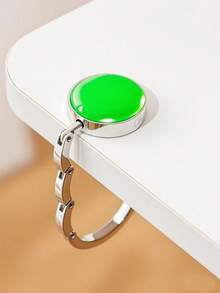 zhihaijunxiao1 1pc Plain Color Fashion Bag Hook, Foldable Hook Rack, Portable Key Rack, Desk Hook, Metal Travel Outdoor Storage Hanger - Multicolor - View 10