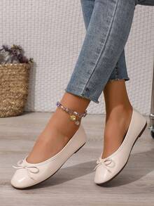 2025 Stylish Versatile Cute Fairy Ribbon Soft Bottom Flats