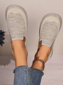 New Mesh Breathable Casual Soft Sole Sneakers, Anti-Slip Slip-On Comfort Shoes For Women