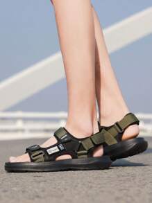 1 Pair Men's Summer Sandals, Breathable Light Weight Non-Slip, Outdoor Fashion Personalized Beach Shoes