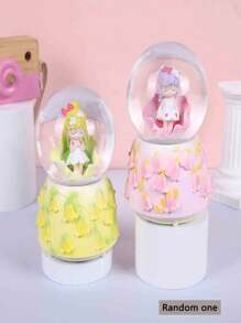 1pc ABS Mini Crystal Ball Lamp, Resin Tabletop Decor, Creative Gift, Room Decoration, No Battery Included