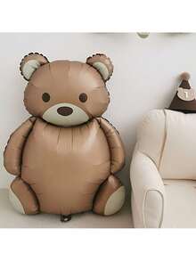 1/2/4/12 quả bóng bay hình gấu bông màu cà phê, kích thước 35 inch, làm bằng giấy bạc, thích hợp để trang trí tiệc. - Gấu nâu - Xem 4