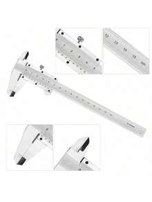 1 件不锈钢游标卡尺，适用于 DIY 项目的精密测量工具，无需电池