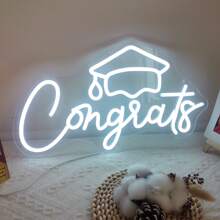 1pc Neon Sign Style Decorative Light With USB Port, Multicolor Lighting, Suitable For Classroom, School, Dorm, Party, Room Decor - Graduation Season
