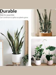 Plant Support Half Round Plant Support Rings, Support Half Round Indoor Plant Stands, Stackable Garden Flower Support Stakes For Tomatoes, Hydrangeas, Monstera, Peonies, Hydrangeas, Garden Flower Support Rings For Indoor Plants (Multiple Sizes Available)