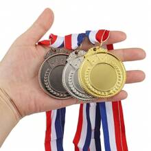 Blank Award Medals, Award Medals With Neck Ribbon, Make Your Medals Kit, Winner Medals Prize For Sports Games Competitions - Gold Silver Bronze-2 - View 5
