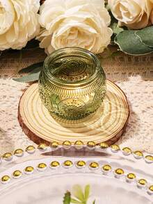 Vintage Glass Candle Holders]Vintage Glass Scented Candle Holders - Bulk Green Color Candle Holders For Party Decorations, Tea Lights And Wedding Shower Favors, Birthday Gifts, Graduation Gifts - View 8