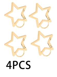 1/2 pièces Mousqueton en alliage de zinc en forme d'étoile, boucle à ressort, boucle de connexion décorative, pour porte-clés, boucle de décoration de sac à dos, pendentif etc. usage quotidien, très convient pour les étudiants, travailleurs et adolescents