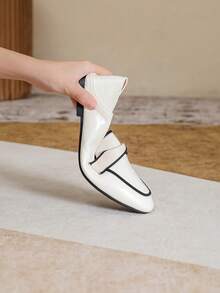 Mengshangli Flat Slip-On Casual Solid Color Elegant Fashionable Versatile Flats, Suitable For Outdoor, Party, Office, All Seasons - Apricot - View 5