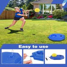 High Rebound Pickleball Trainer, Practice Base And TPR 40 Hole Pickleball, Outdoor High Resilience Holeball For Beginners, Durable Indoor And Outdoor Training Aid Partner, Pickleball Rebounder