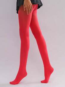 1 Pair Women's Sexy Shaping Pantyhose, Slimming Striped Tights For Thin Legs