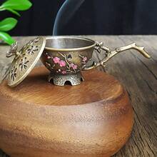 Lư hương hình hoa mai cầm tay di động mới, giá đỡ hương bằng kim loại, thích hợp để trang trí spa, nhà cửa, yoga, thiền định, làm quà tặng, văn phòng, cắm trại, sân vườn, hiên nhà, bữa tối lãng mạn dưới ánh nến. - Nhiều màu - Xem 8