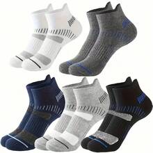 5 Pairs Striped Athletic Socks, Casual, Sports, Simple And Versatile,Comfortable And Breathable Socks,Comfortable All Season - Multicolor - View 10