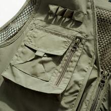 Men's Outdoor Multi-Pocket Fishing/Photography Vest - Khaki - View 4