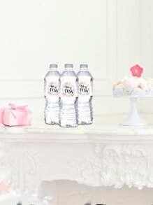 10pcs Mr & Mrs Water Bottle Stickers/Birdal Shower Bottle Wrappers/Wedding Party Bride To Be Water Labels Supplies