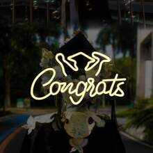 1pc Neon Sign Style Decorative Light With USB Port, Multicolor Lighting, Suitable For Classroom, School, Dorm, Party, Room Decor - Graduation Season