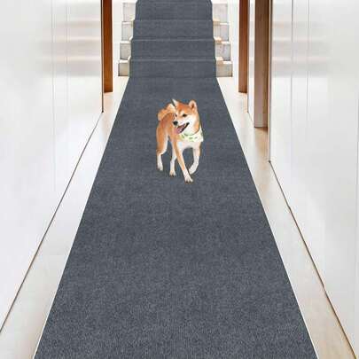 廊下 カーペット 廊下敷き 厚さ4 mm  ロングカーペット ズレない 洗える 撥水 おしゃれ 無地 カーペットタイプ 防音 ラグ 無地 ペット 置くだけで吸着マット ロングマット ロールマット キッチンマット 玄関マット 階段マット