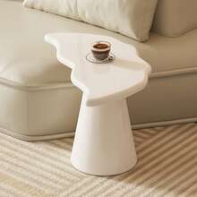 Guyii Side Table Small, Side Table Modern, Side Table Wood, Side Table Round, Side Table Affordable, Small Cloud Side Table, Modern Minimalist Cocktail Table, Irregular Nesting Table For Small Living Rooms, White. - trắng - Xem 8